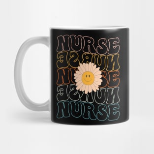 Retro Groovy Nurse Life For Women Nursing For Nurses Week T-shirts Mug